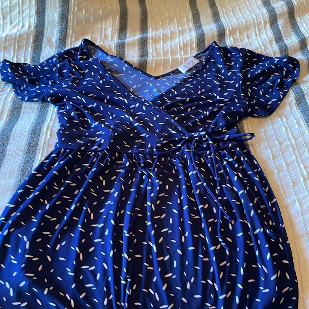 Navy Blue Maternity Jumpsuit